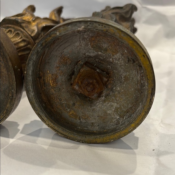 Antique Brass (?) Flame Finials - Picture 12 of 13